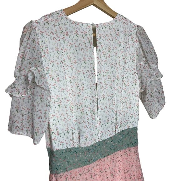 Divine Heritage  Dress Size M Medium Intermix Floral Mixed Print Midi - Picture 12 of 16